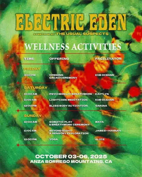 Wellness Activities Schedule