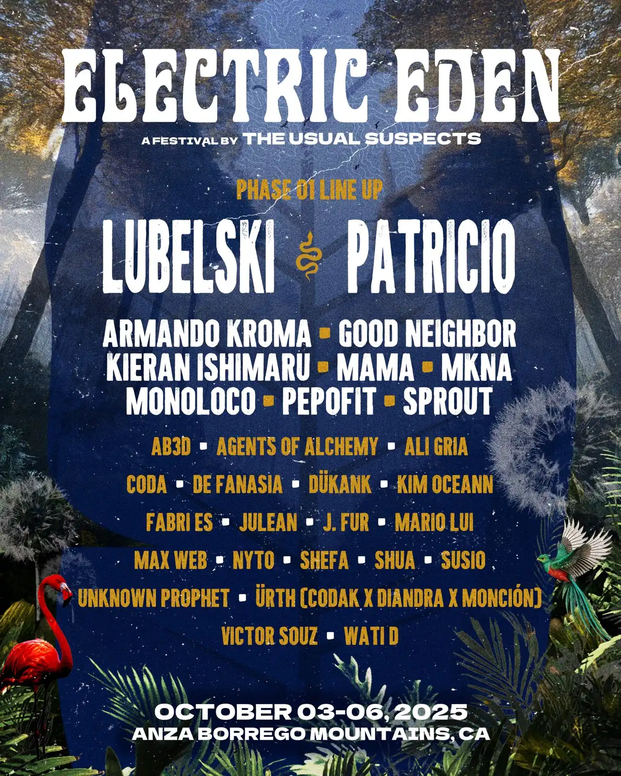 Electric Eden 2025 Lineup - Phase 01